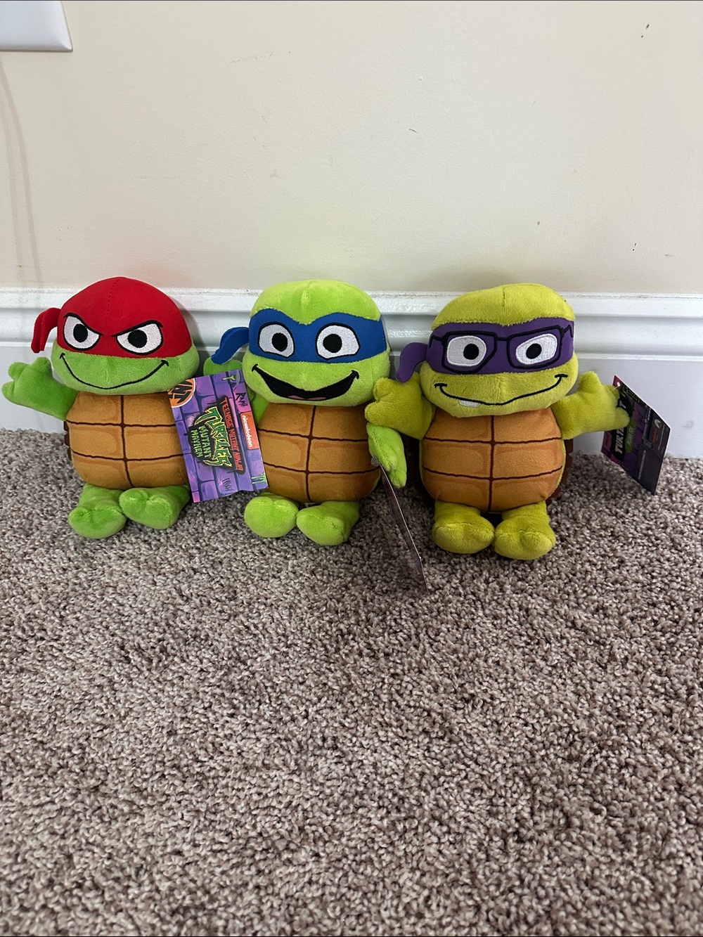 NWT Turtle Tots Teenage Mutant Ninja Turtles Plush Toys